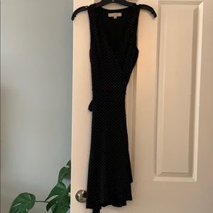 Loft black and white tie dress size XS